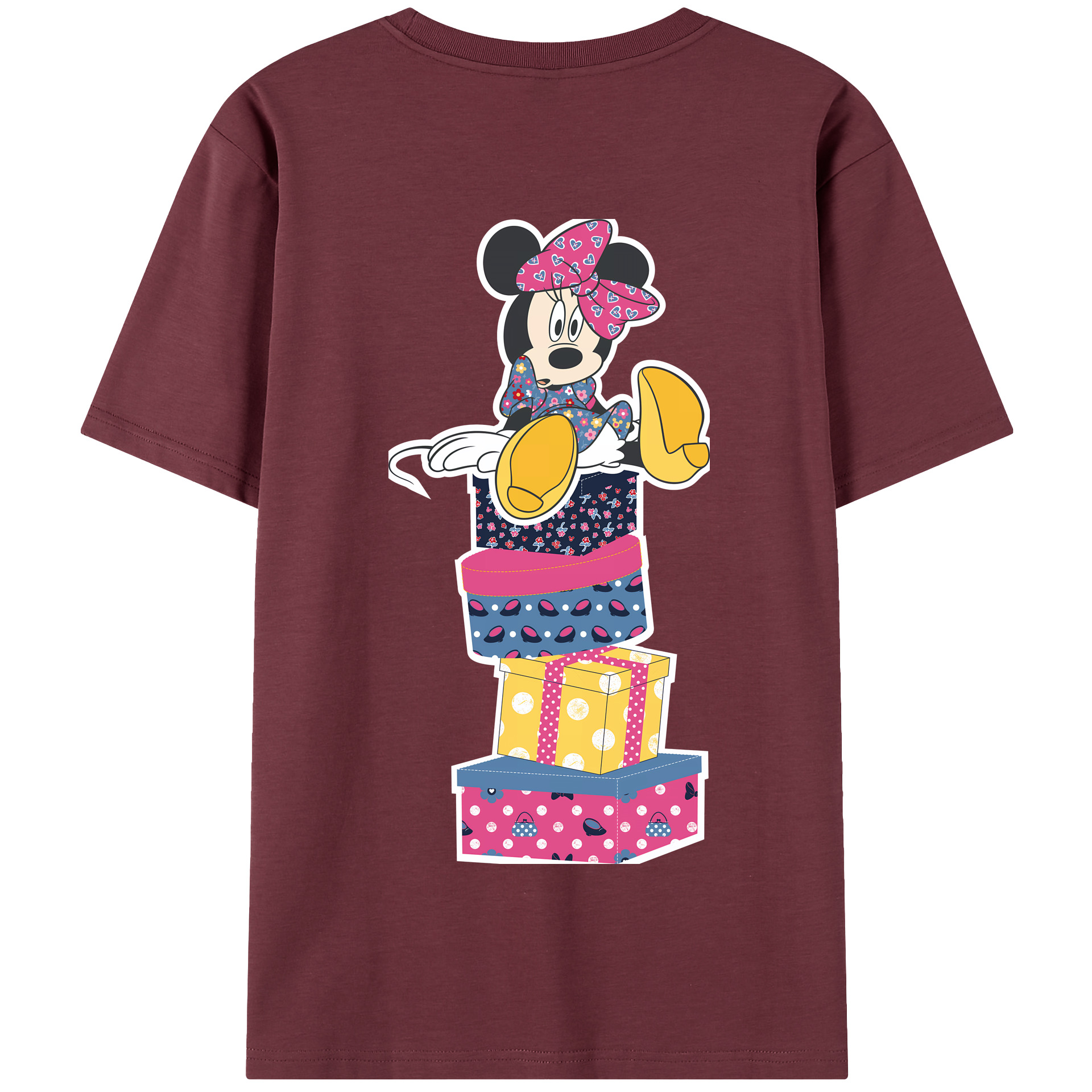 （画像用） ミッキーマウス Mickey Mouse 綿100％半袖Tシャツ（背面プリント）
